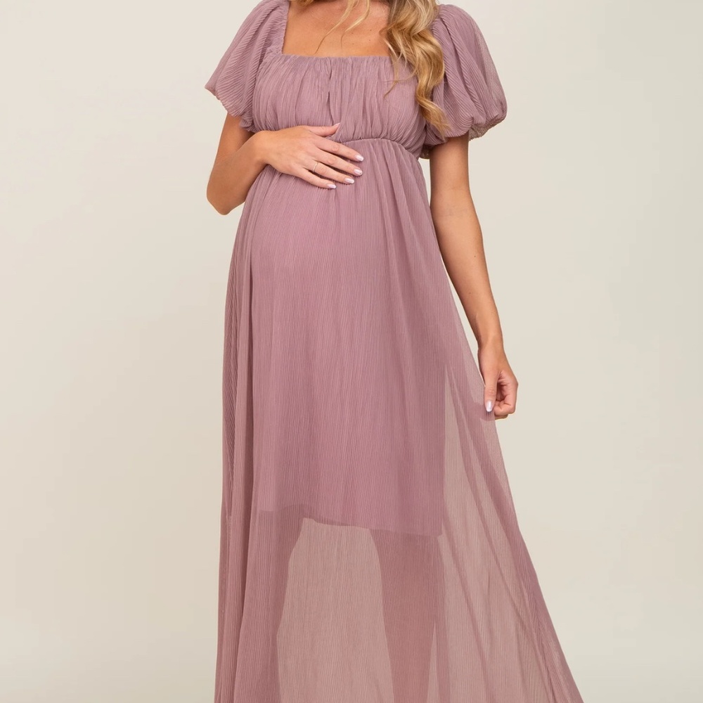 Mauve Maternity Dress